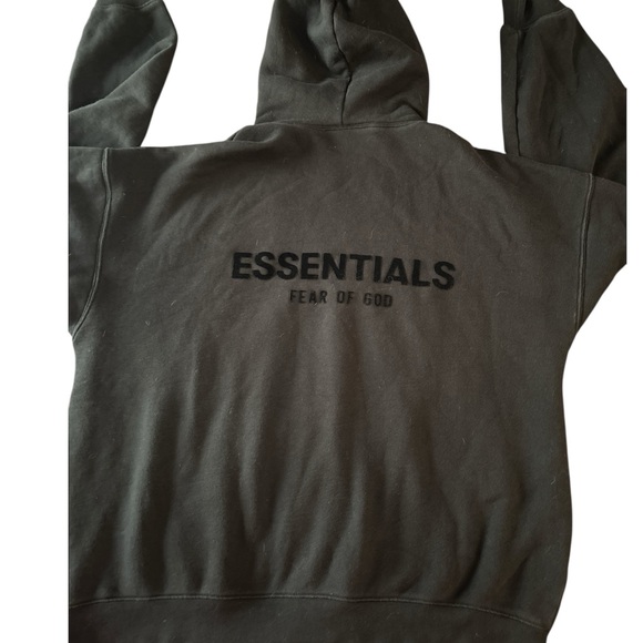Essentials Black Hoodie Sweater few stains showed in pic - Picture 2 of 6
